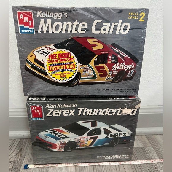 Alan Kulwicki Zerex Thunderbird & Terry Belmote Kellogg NASCAR 1/25 Model Kits - Picture 9 of 9